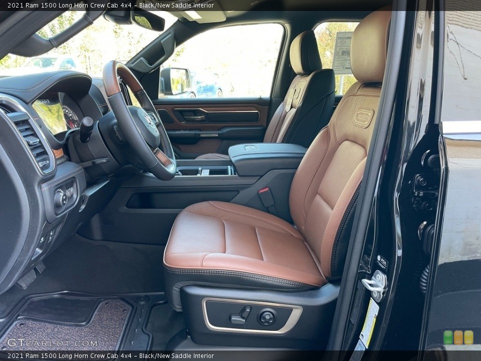Black/New Saddle Interior Photo for the 2021 Ram 1500 Long Horn Crew Cab 4x4 #141565928