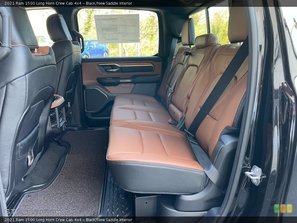 Black/New Saddle Interior Rear Seat for the 2021 Ram 1500 Long Horn Crew Cab 4x4 #141566014