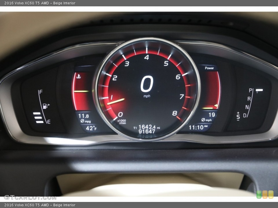 Beige Interior Gauges for the 2016 Volvo XC60 T5 AWD #141567452