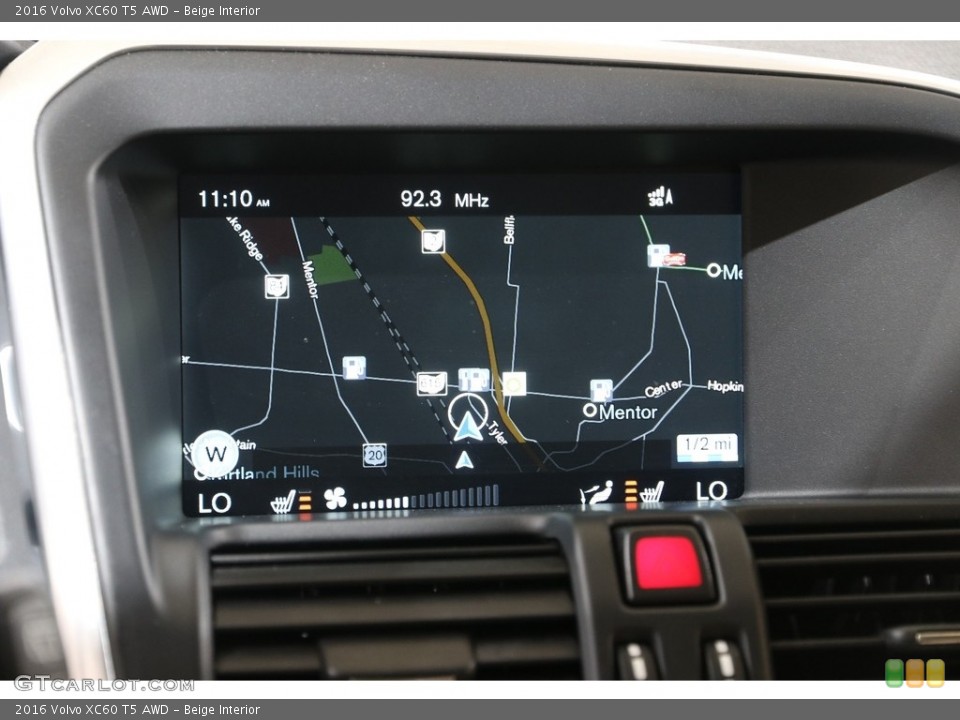 Beige Interior Navigation for the 2016 Volvo XC60 T5 AWD #141567605