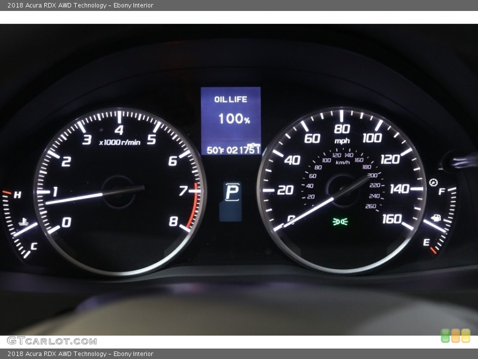 Ebony Interior Gauges for the 2018 Acura RDX AWD Technology #141567968