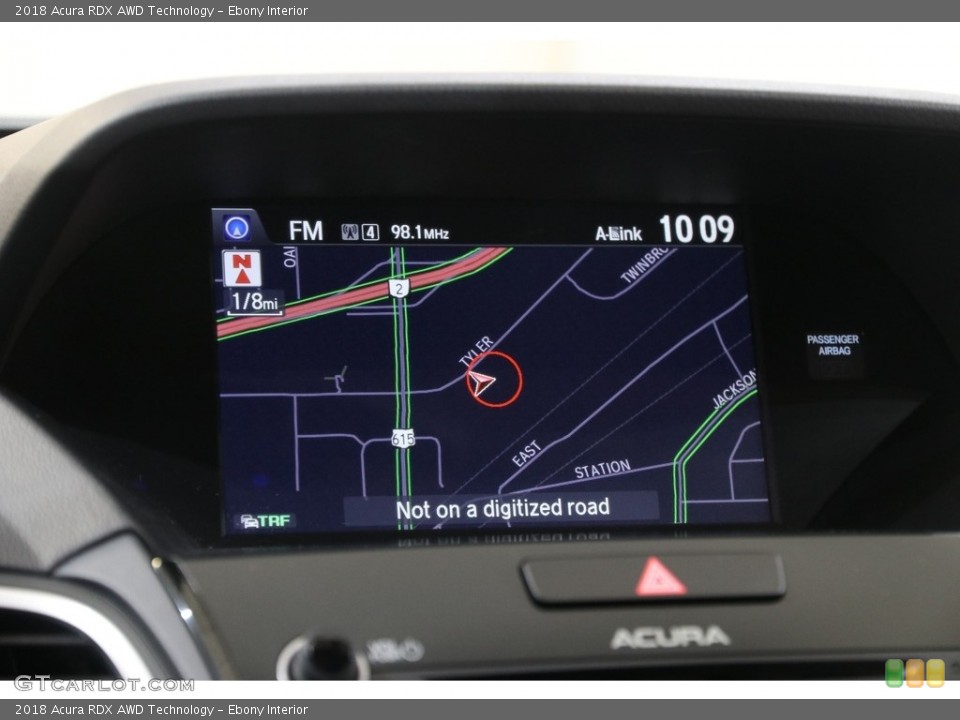Ebony Interior Navigation for the 2018 Acura RDX AWD Technology #141568001