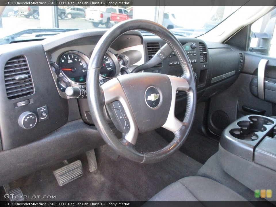 Ebony Interior Steering Wheel for the 2013 Chevrolet Silverado 2500HD LT Regular Cab Chassis #141568385