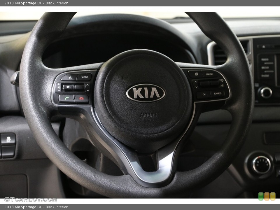 Black Interior Steering Wheel for the 2018 Kia Sportage LX #141572102