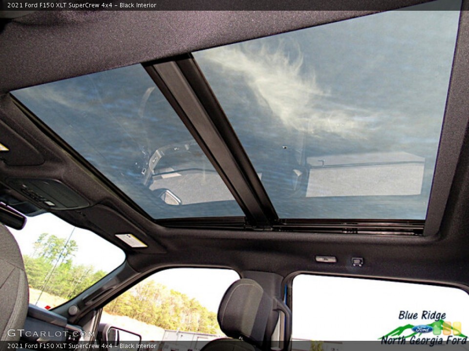 Black Interior Sunroof for the 2021 Ford F150 XLT SuperCrew 4x4 #141577167