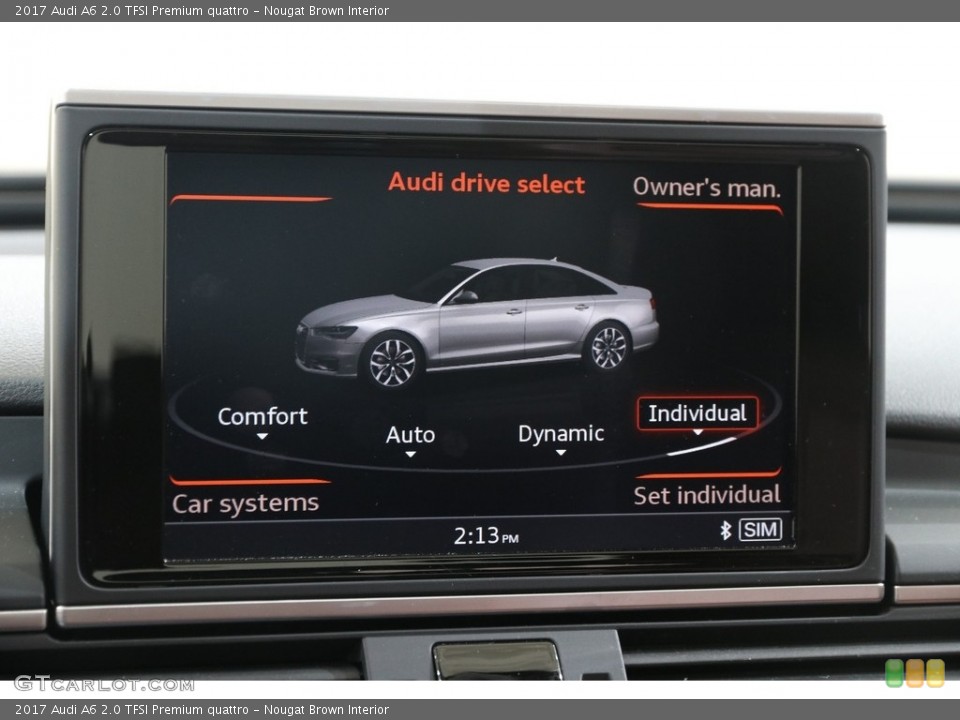 Nougat Brown Interior Controls for the 2017 Audi A6 2.0 TFSI Premium quattro #141578625