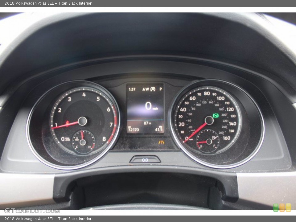 Titan Black Interior Gauges for the 2018 Volkswagen Atlas SEL #141592251