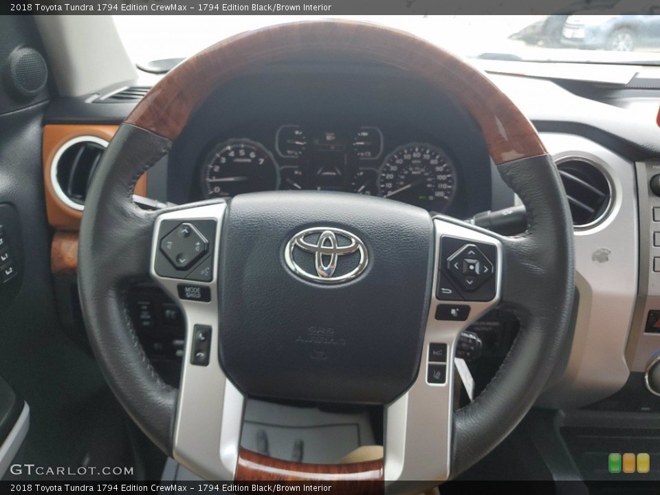 1794 Edition Black/Brown Interior Steering Wheel for the 2018 Toyota Tundra 1794 Edition CrewMax #141602343