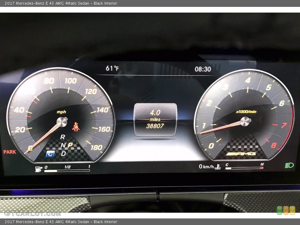Black Interior Gauges for the 2017 Mercedes-Benz E 43 AMG 4Matic Sedan #141607020