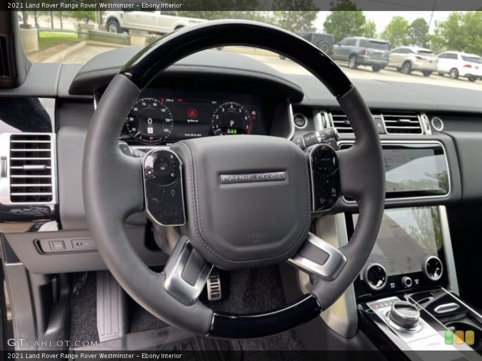 Ebony Interior Steering Wheel for the 2021 Land Rover Range Rover Westminster #141615216
