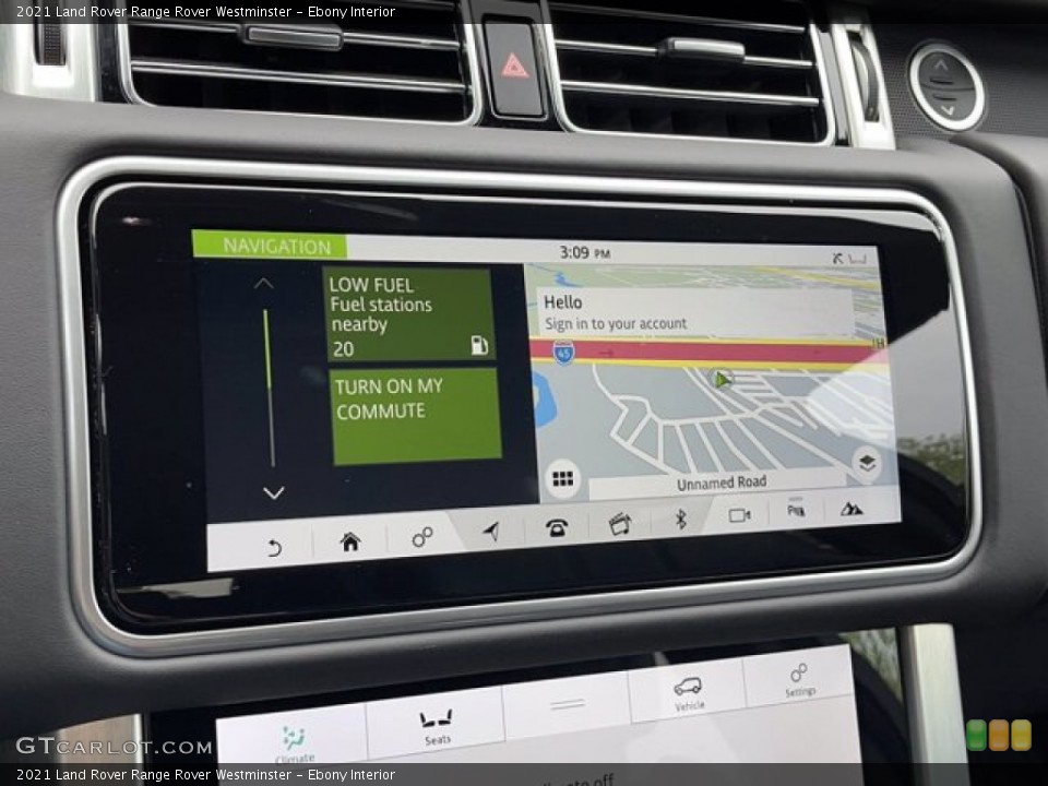 Ebony Interior Navigation for the 2021 Land Rover Range Rover Westminster #141615298