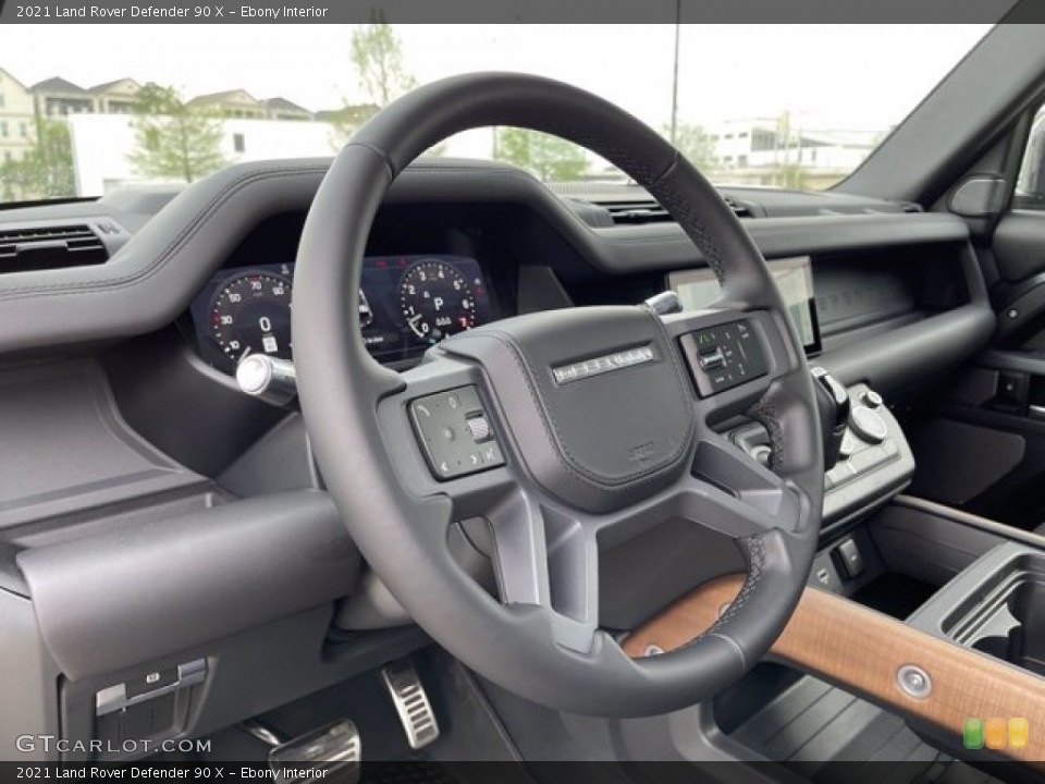 Ebony Interior Steering Wheel for the 2021 Land Rover Defender 90 X #141615808