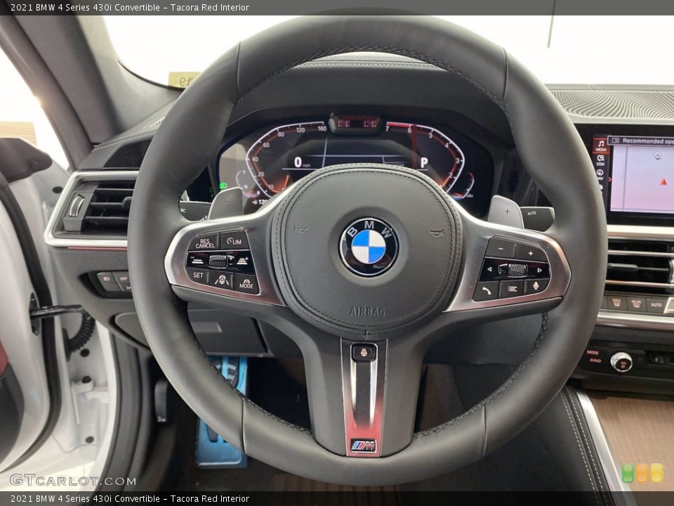 Tacora Red Interior Steering Wheel for the 2021 BMW 4 Series 430i Convertible #141617878