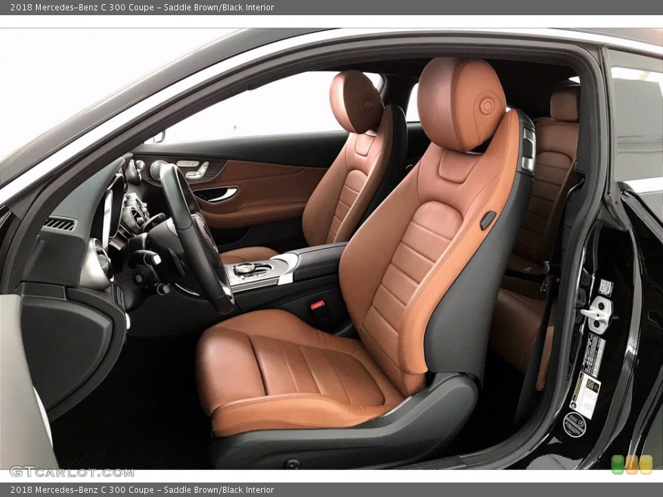 Saddle Brown/Black Interior Front Seat for the 2018 Mercedes-Benz C 300 Coupe #141619915