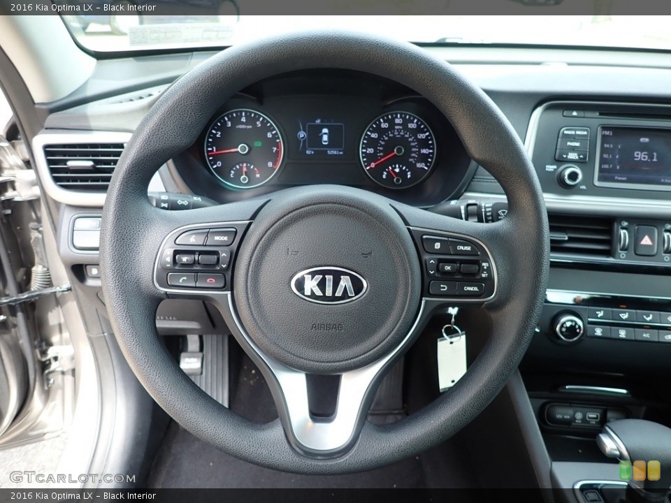 Black Interior Steering Wheel for the 2016 Kia Optima LX #141621339