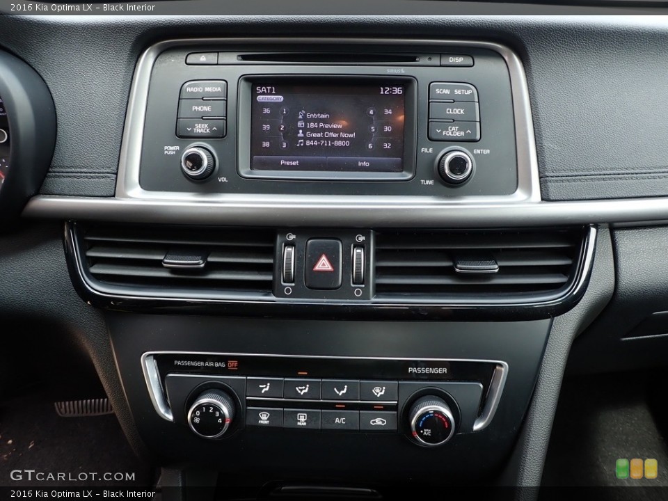 Black Interior Controls for the 2016 Kia Optima LX #141621357