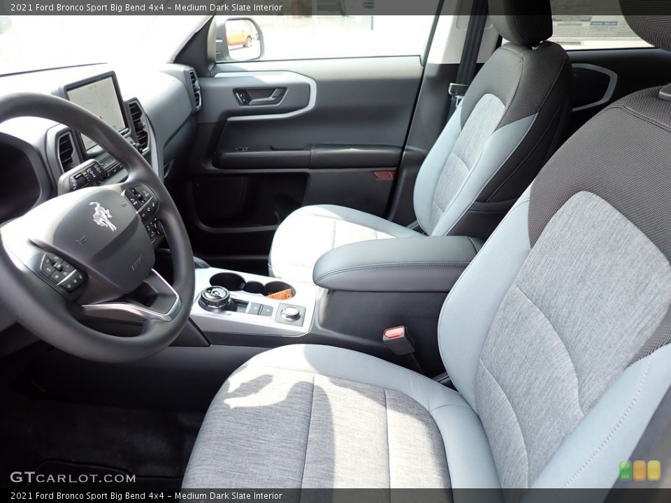 Medium Dark Slate Interior Front Seat for the 2021 Ford Bronco Sport Big Bend 4x4 #141624246