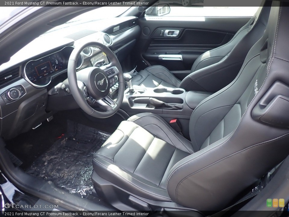 Ebony/Recaro Leather Trimed Interior Front Seat for the 2021 Ford Mustang GT Premium Fastback #141628158