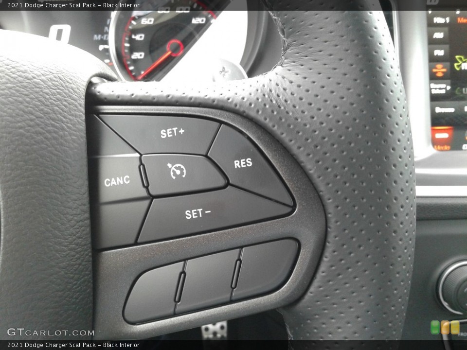 Black Interior Steering Wheel for the 2021 Dodge Charger Scat Pack #141629043
