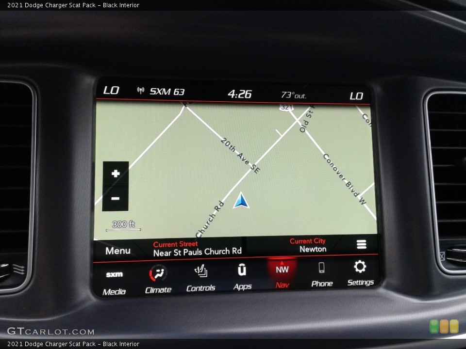 Black Interior Navigation for the 2021 Dodge Charger Scat Pack #141629139