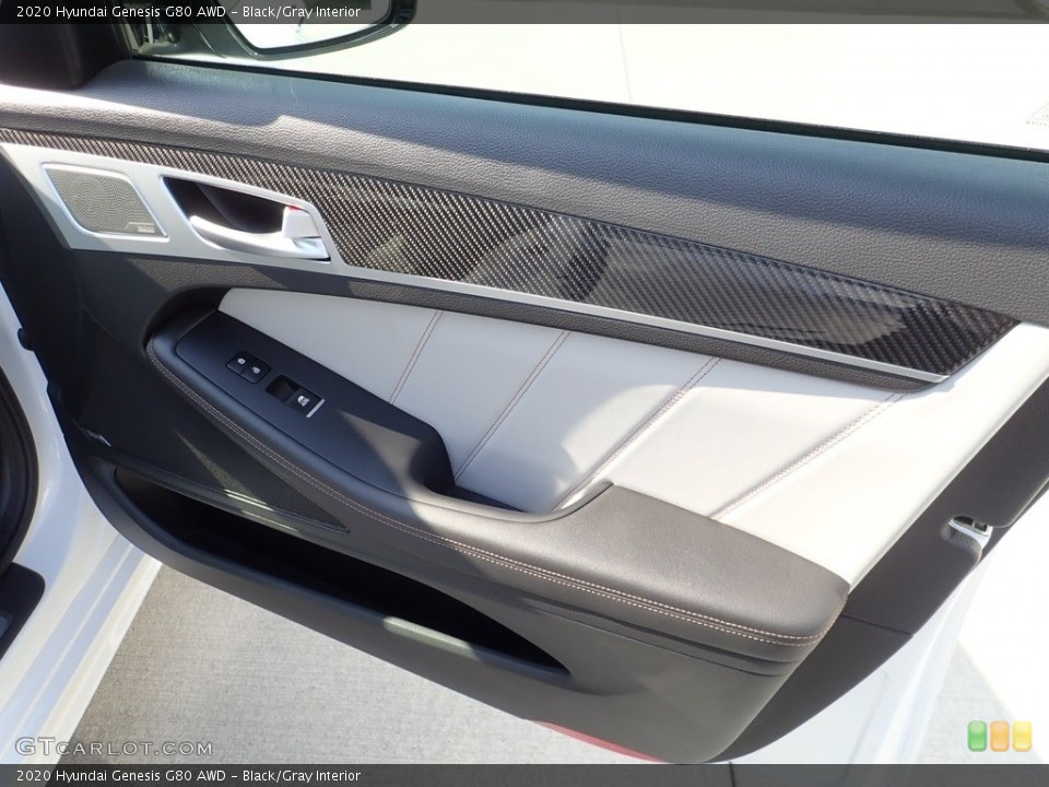 Black/Gray Interior Door Panel for the 2020 Hyundai Genesis G80 AWD #141631287