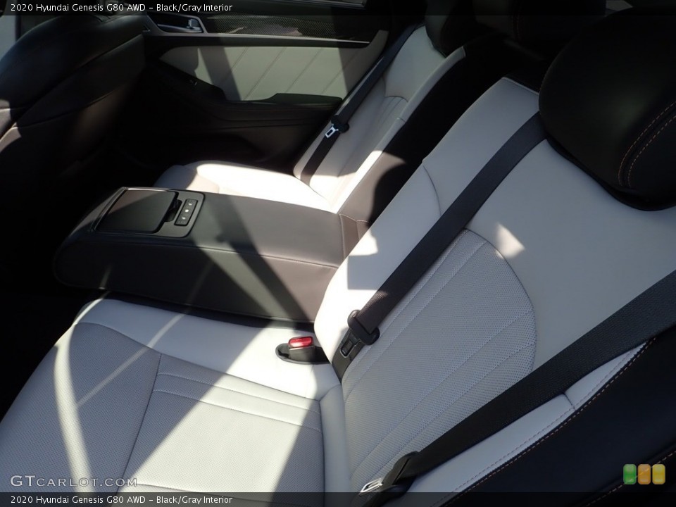 Black/Gray Interior Rear Seat for the 2020 Hyundai Genesis G80 AWD #141631349