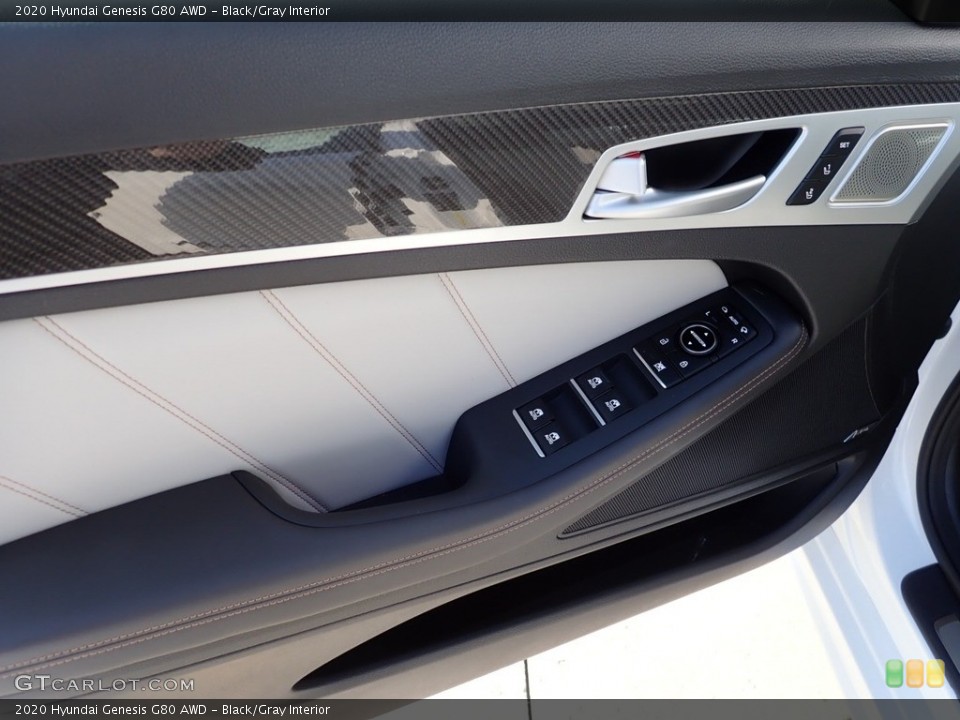 Black/Gray Interior Door Panel for the 2020 Hyundai Genesis G80 AWD #141631385