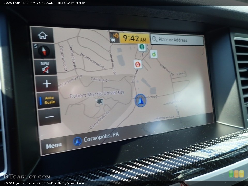 Black/Gray Interior Navigation for the 2020 Hyundai Genesis G80 AWD #141631453
