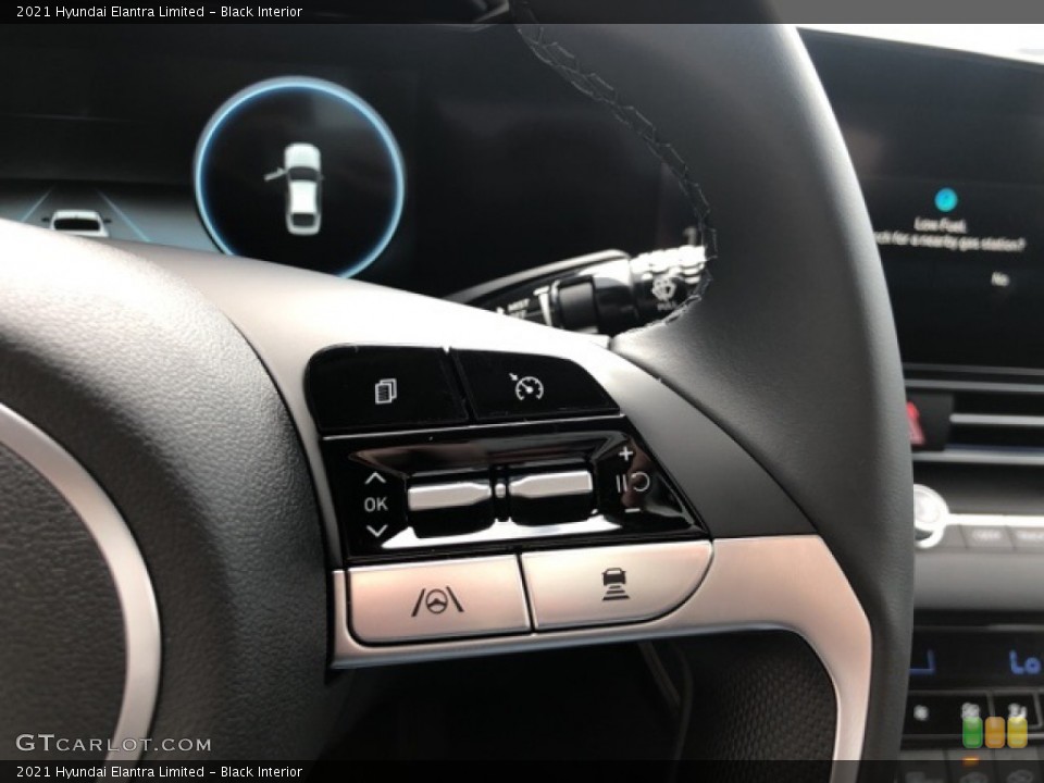 Black Interior Steering Wheel for the 2021 Hyundai Elantra Limited #141633693