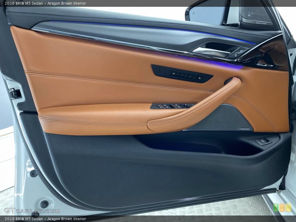 Aragon Brown Interior Door Panel for the 2018 BMW M5 Sedan #141634335