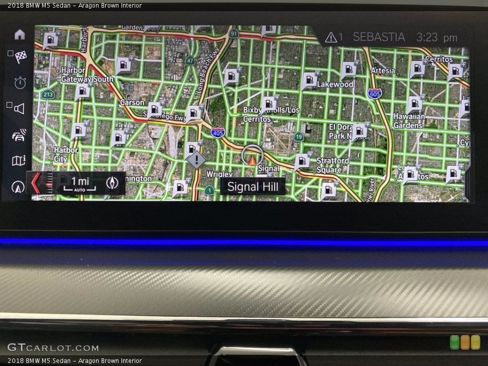 Aragon Brown Interior Navigation for the 2018 BMW M5 Sedan #141634410