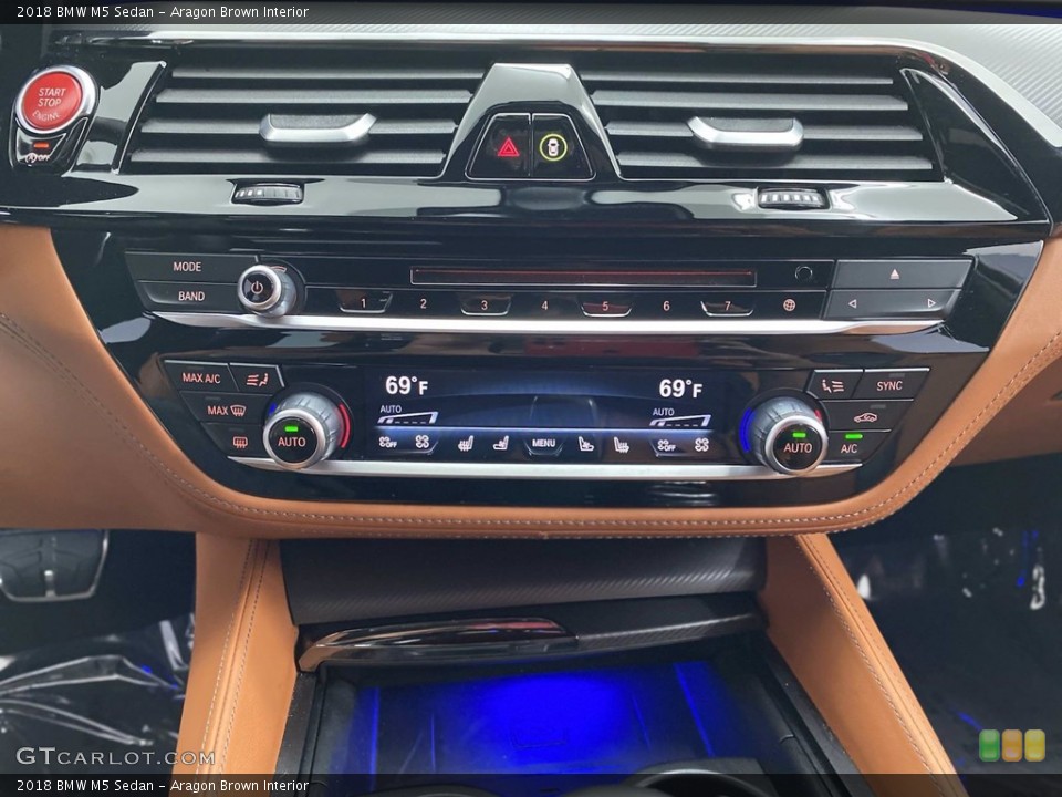 Aragon Brown Interior Controls for the 2018 BMW M5 Sedan #141634425