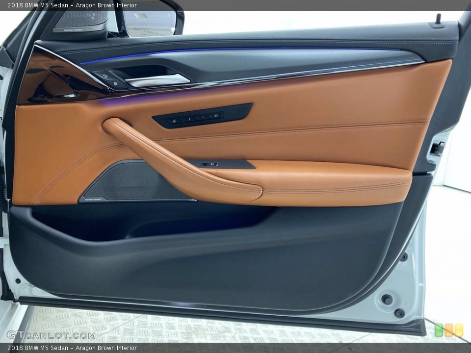 Aragon Brown Interior Door Panel for the 2018 BMW M5 Sedan #141634452