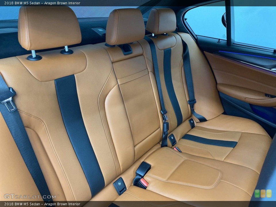Aragon Brown Interior Rear Seat for the 2018 BMW M5 Sedan #141634464
