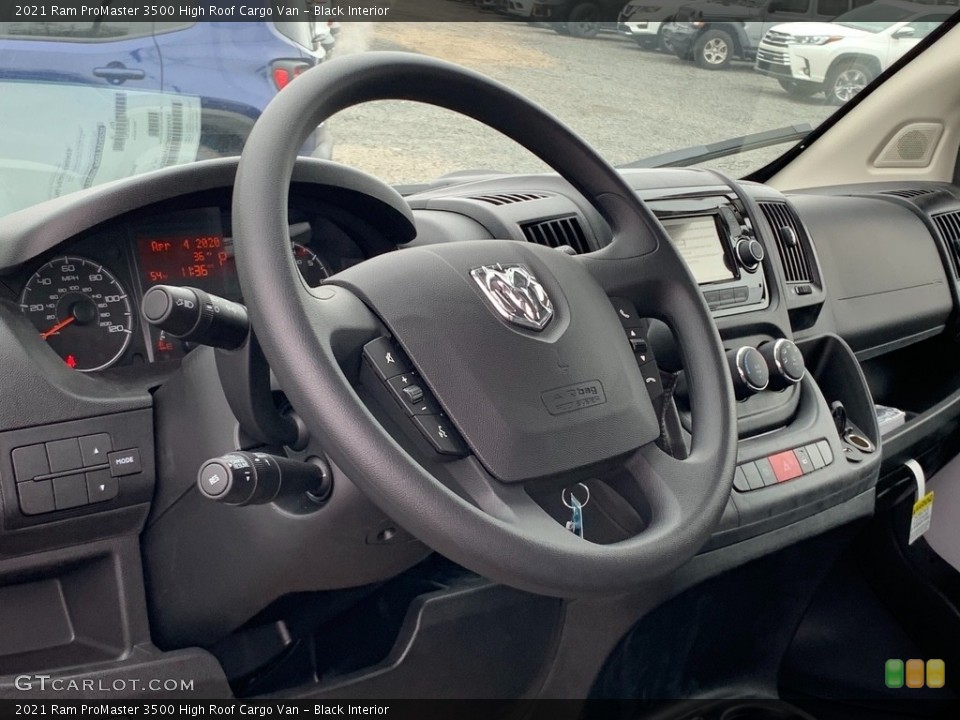 Black Interior Steering Wheel for the 2021 Ram ProMaster 3500 High Roof Cargo Van #141636493