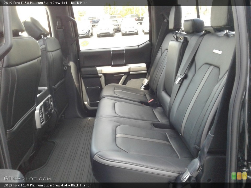 Black Interior Rear Seat for the 2019 Ford F150 Platinum SuperCrew 4x4 #141637843