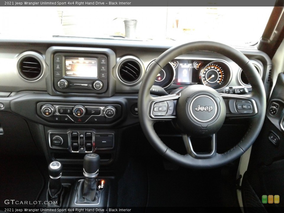 Black Interior Dashboard for the 2021 Jeep Wrangler Unlimited Sport 4x4 Right Hand Drive #141638777
