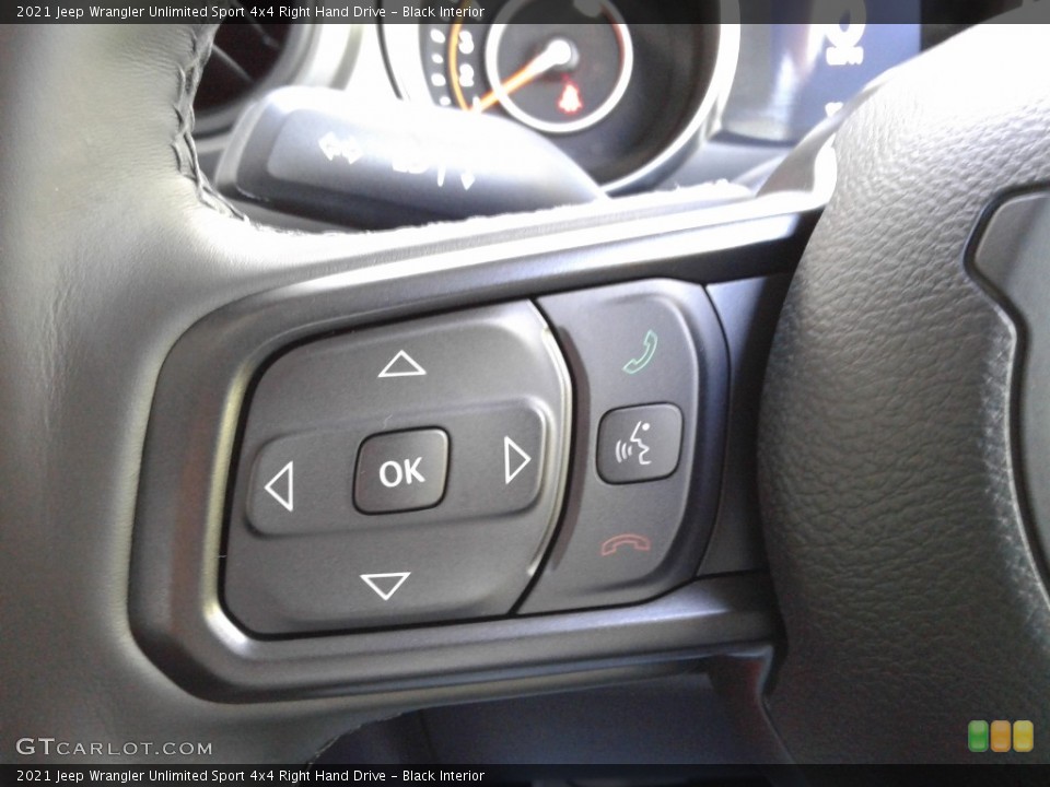 Black Interior Steering Wheel for the 2021 Jeep Wrangler Unlimited Sport 4x4 Right Hand Drive #141638863
