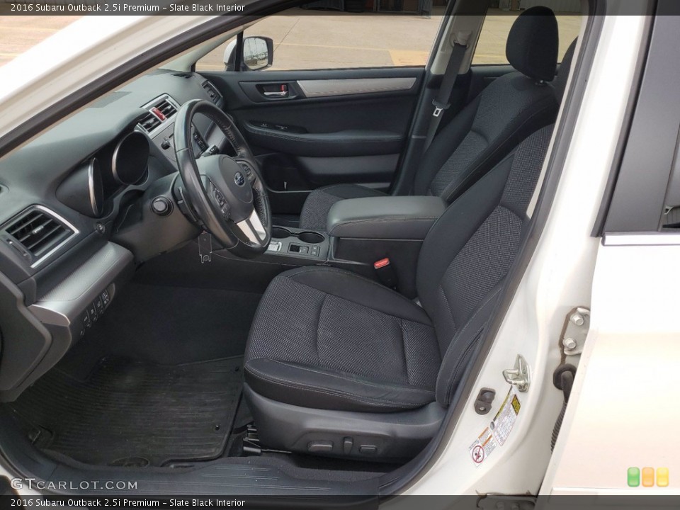 Slate Black Interior Front Seat for the 2016 Subaru Outback 2.5i Premium #141646444