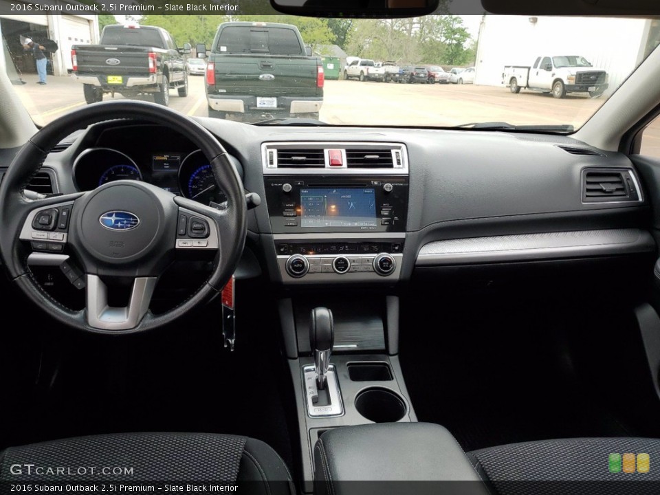 Slate Black Interior Dashboard for the 2016 Subaru Outback 2.5i Premium #141646447
