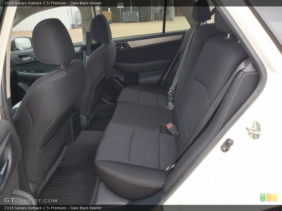 Slate Black Interior Rear Seat for the 2016 Subaru Outback 2.5i Premium #141646450