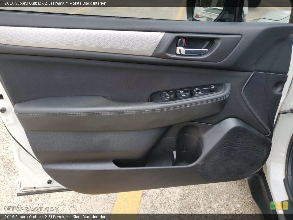 Slate Black Interior Door Panel for the 2016 Subaru Outback 2.5i Premium #141646471