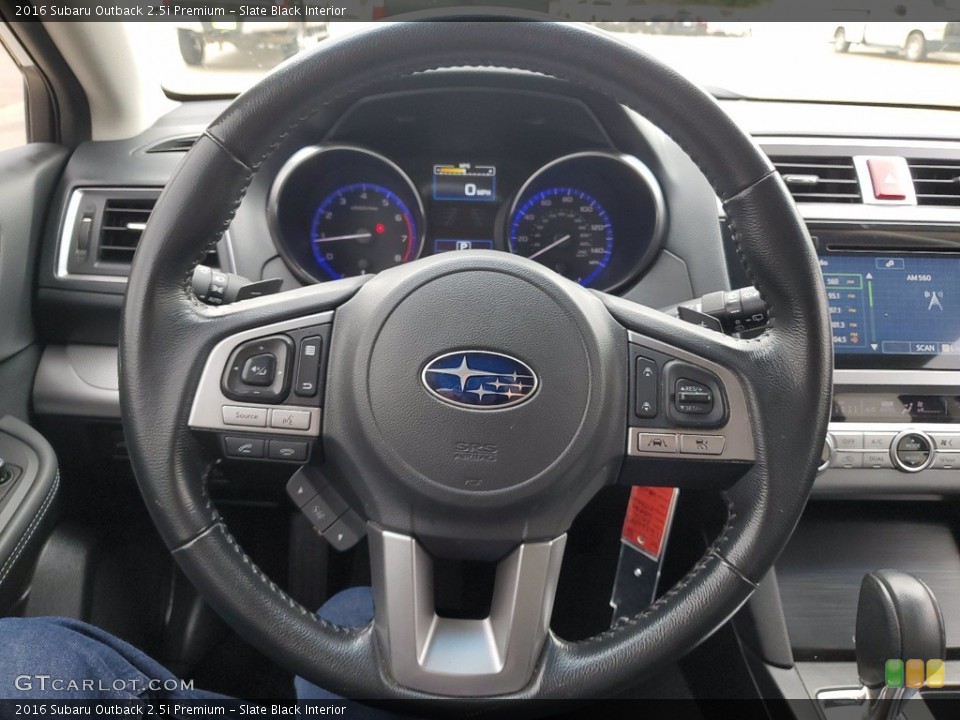 Slate Black Interior Steering Wheel for the 2016 Subaru Outback 2.5i Premium #141646477