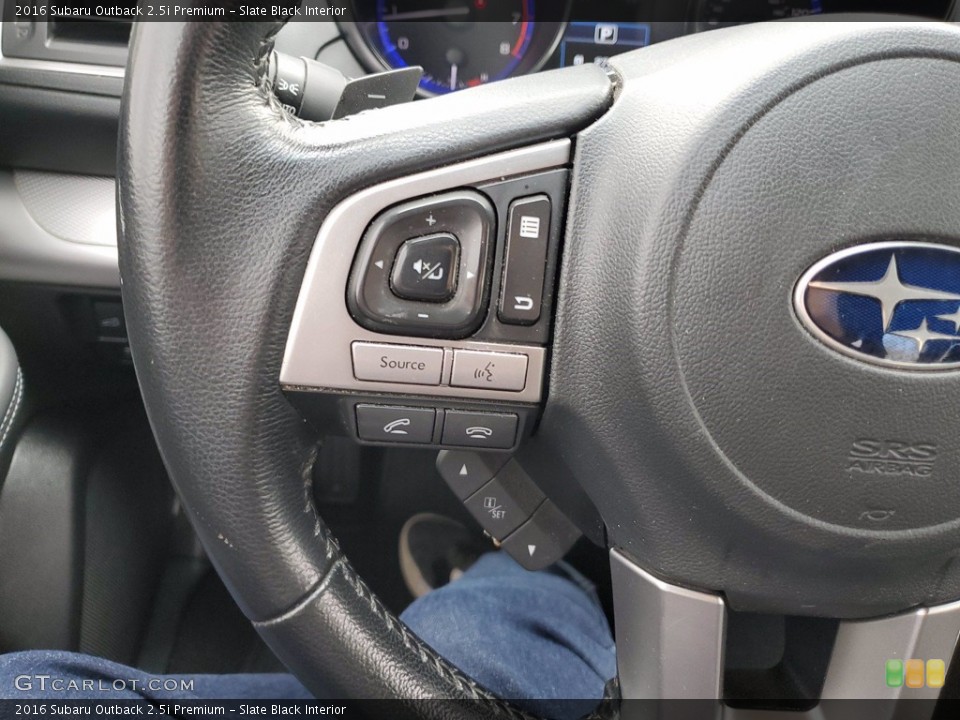 Slate Black Interior Steering Wheel for the 2016 Subaru Outback 2.5i Premium #141646480