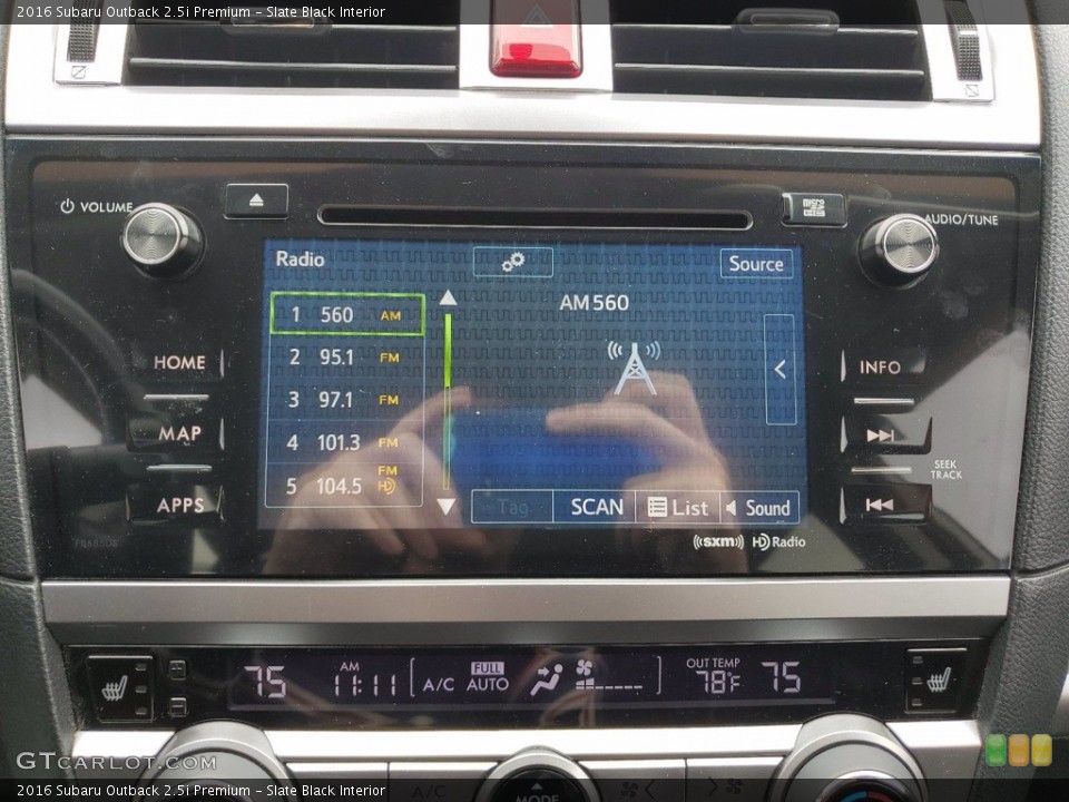 Slate Black Interior Navigation for the 2016 Subaru Outback 2.5i Premium #141646489