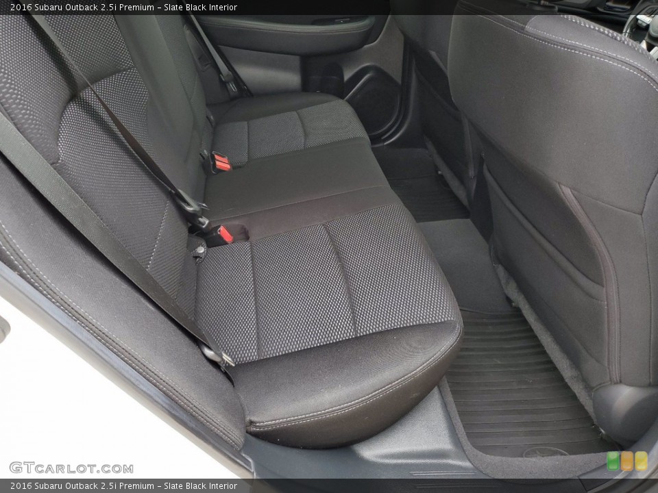 Slate Black Interior Rear Seat for the 2016 Subaru Outback 2.5i Premium #141646510