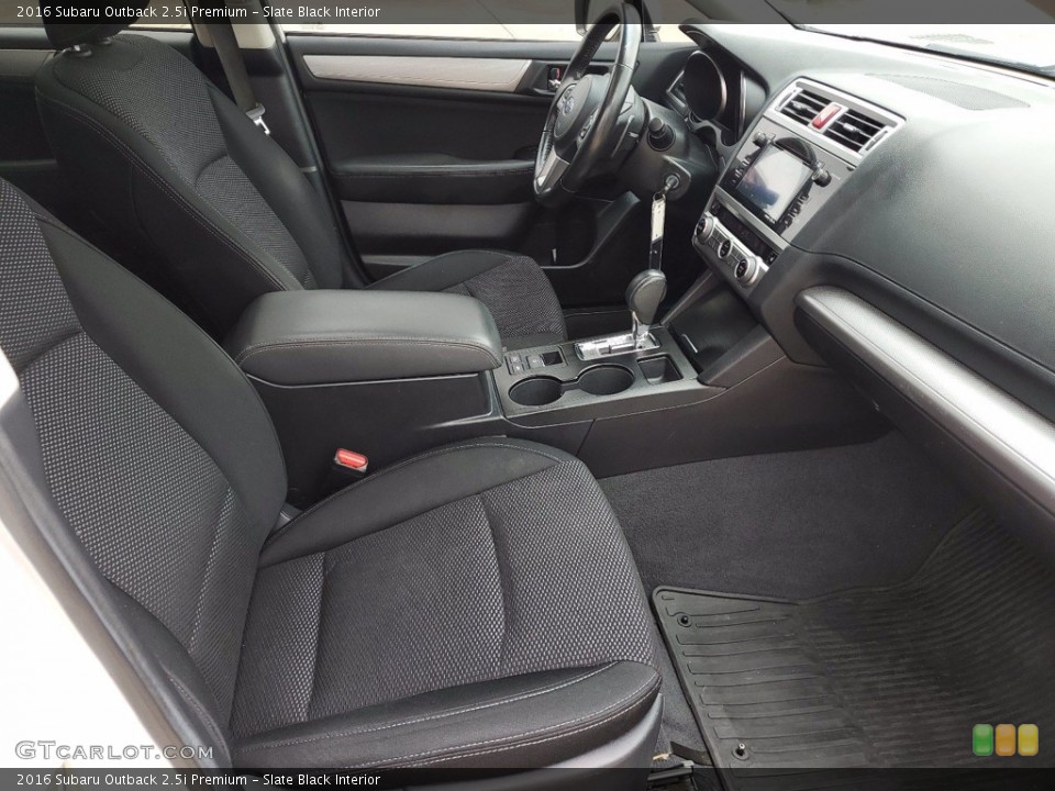 Slate Black Interior Front Seat for the 2016 Subaru Outback 2.5i Premium #141646516