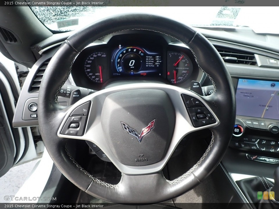 Jet Black Interior Steering Wheel for the 2015 Chevrolet Corvette Stingray Coupe #141656770