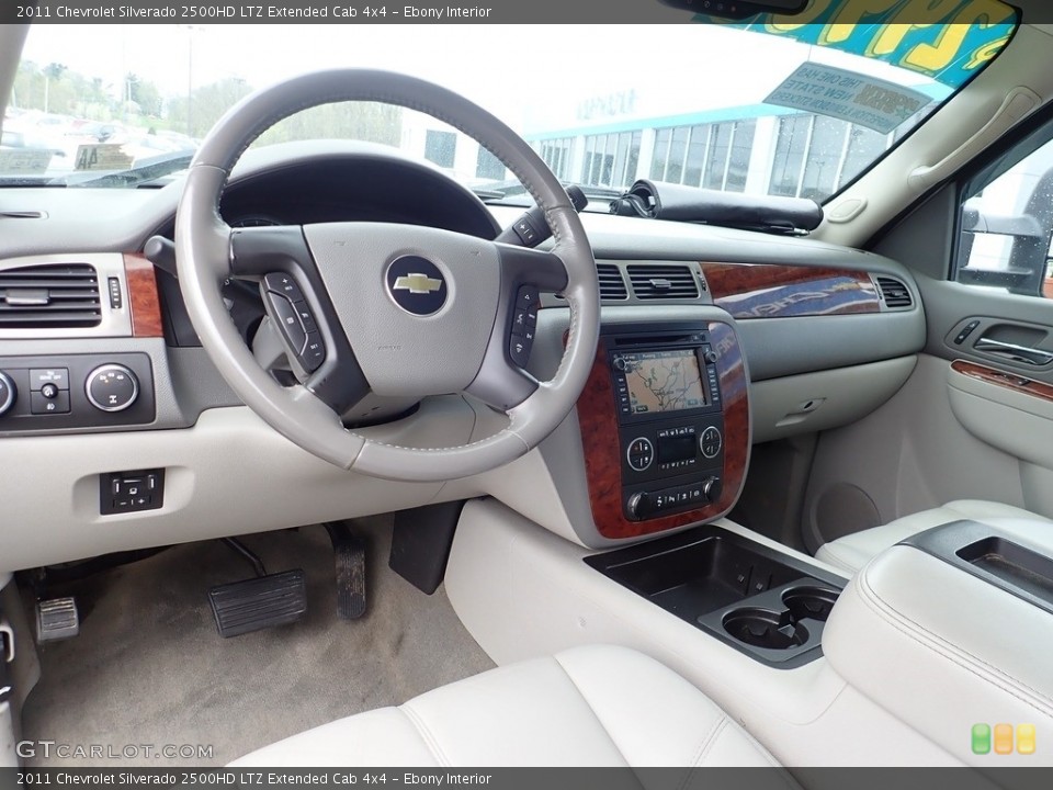 Ebony Interior Prime Interior for the 2011 Chevrolet Silverado 2500HD LTZ Extended Cab 4x4 #141660127