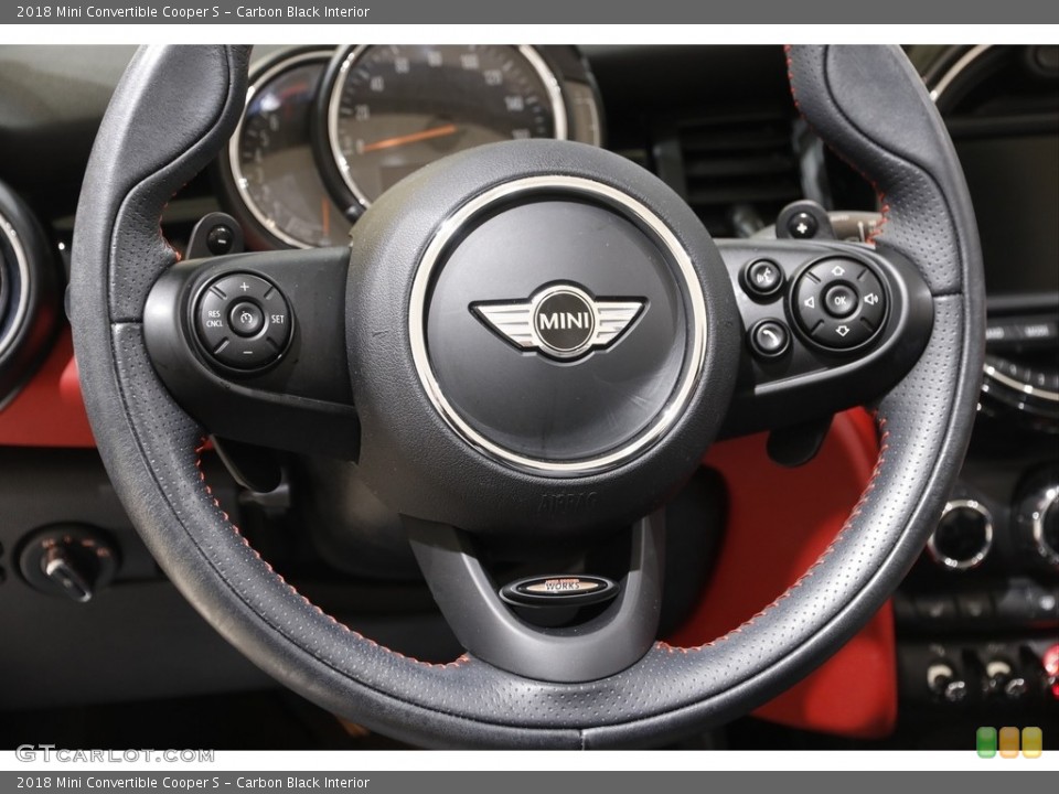 Carbon Black Interior Steering Wheel for the 2018 Mini Convertible Cooper S #141660449